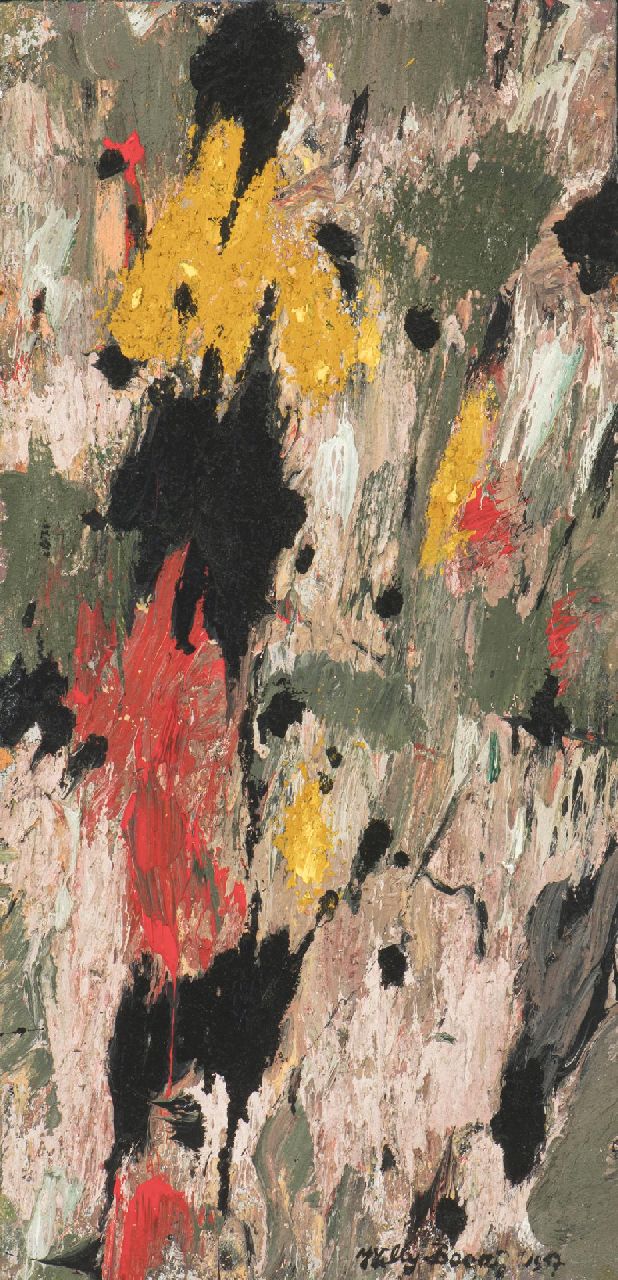 Boers W.H.F.  | 'Willy' Herman Friederich Boers | Paintings offered for sale | Stil bewegen (Moving quetly), oil on masonite 61.5 x 29.5 cm, signed l.o. and dated '57