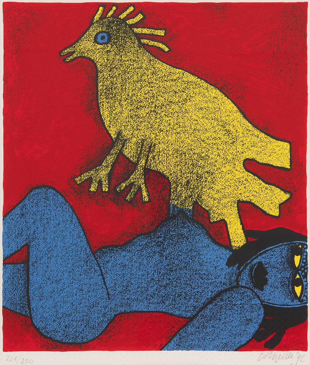 Corneille ('Corneille' Guillaume Beverloo)   | Corneille ('Corneille' Guillaume Beverloo) | Prints and Multiples offered for sale | Magic Africaine, lithograph on paper 54.4 x 45.7 cm, signed l.r. (in pencil) and dated '92 (in pencil)