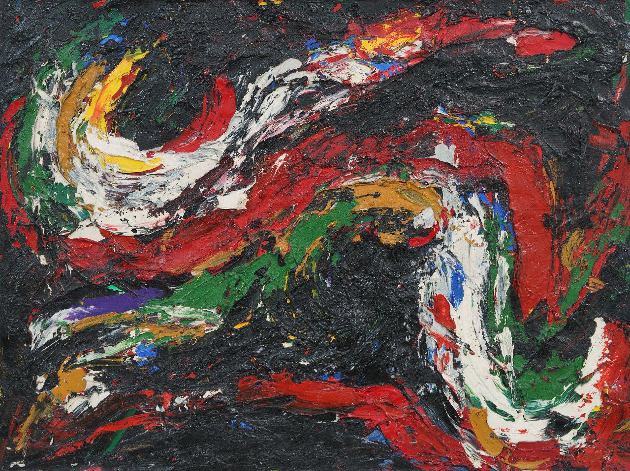 Gust Romijn | Komposition, oil on canvas, 60.5 x 79.8 cm, signed on the reverse and dated on the reverse '58