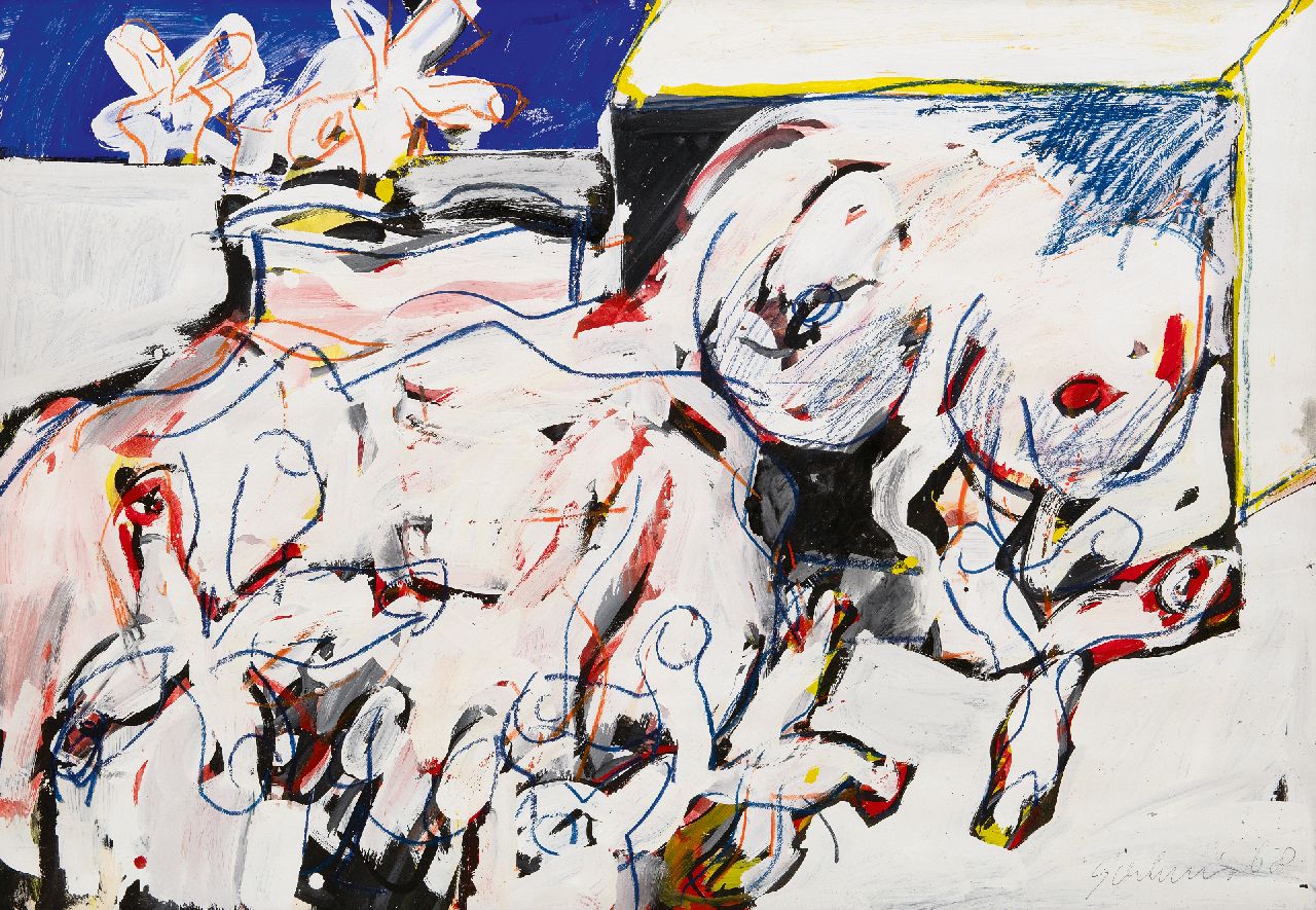 Sierhuis J.A. | 'Jan' Alphonsus Sierhuis | Watercolours and drawings offered for sale | Untitled, gouache and chalk on paper 69.9 x 100.3 cm, signed l.r. and dated '68 Sierhuis J.A. | 'Jan' Alphonsus Sierhuis | Watercolours and drawings offered for sale | Untitled, gouache and chalk on paper 69.9 x 100.3 cm, signed l.r. and dated '68