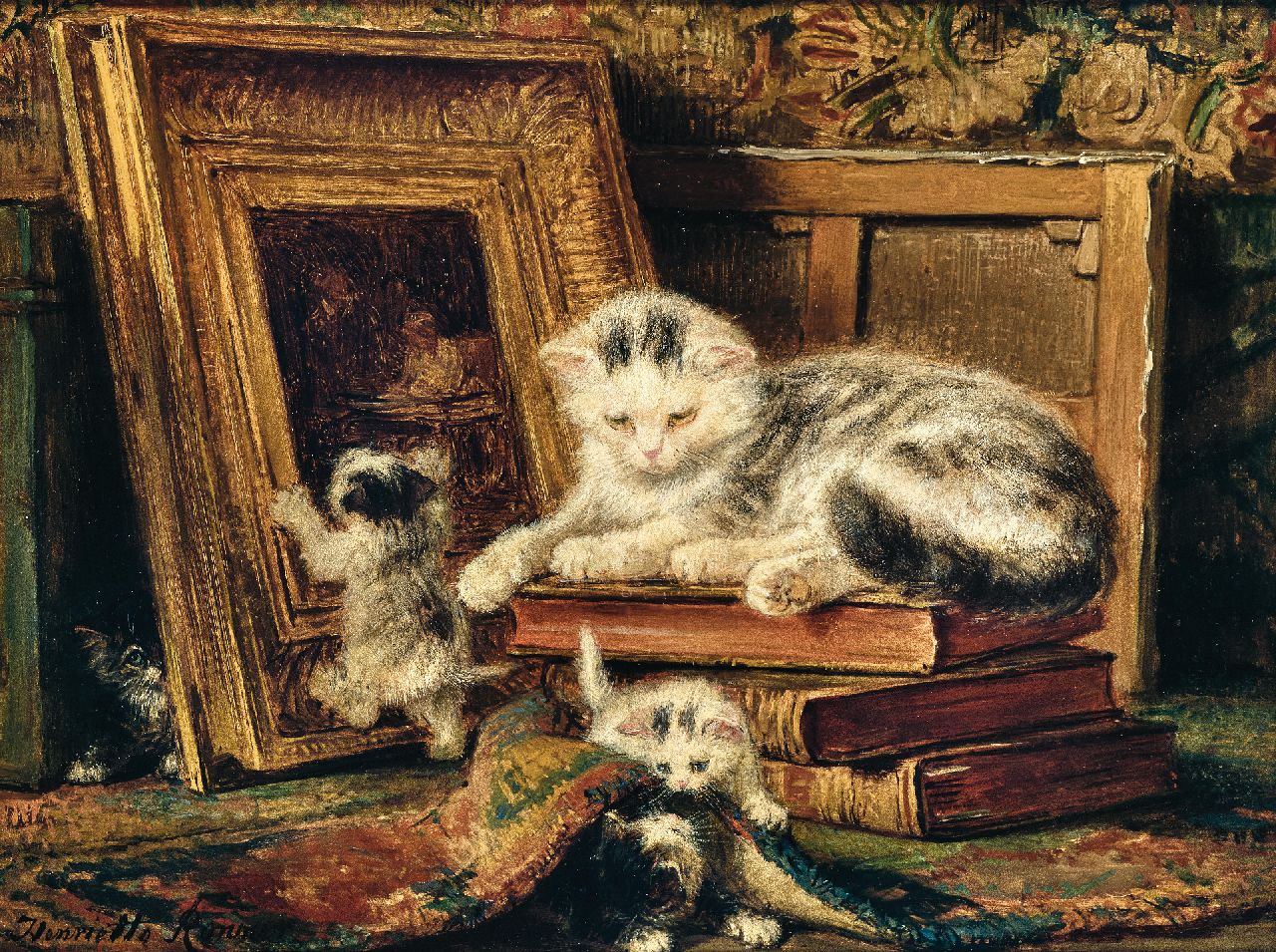 Ronner-Knip H.  | Henriette Ronner-Knip | Paintings offered for sale | -, oil on panel 24.5 x 32.5 cm, signed l.l.