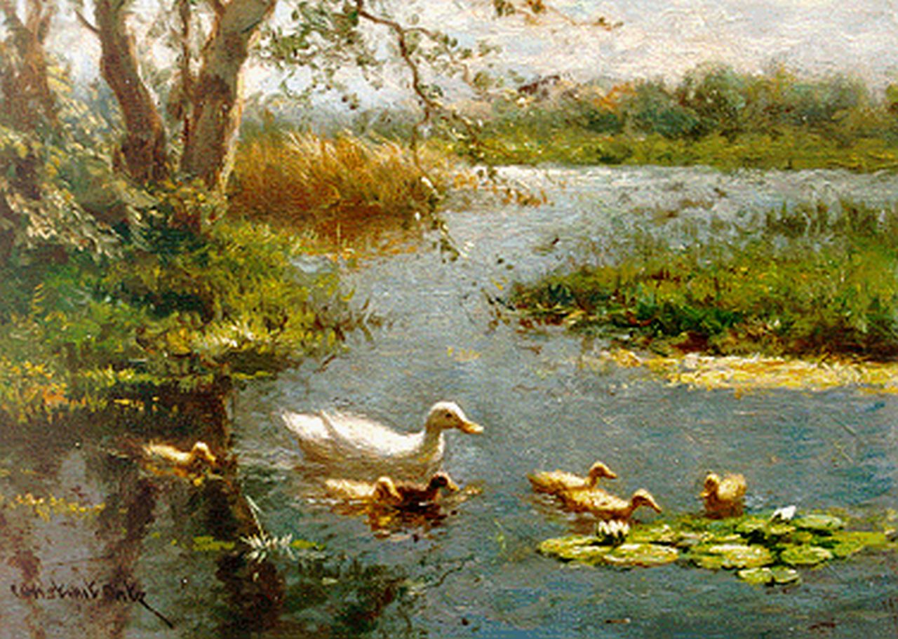 Artz C.D.L.  | 'Constant' David Ludovic Artz | Paintings offered for sale | First swim, oil on panel 18.2 x 24.1 cm, signed l.l.