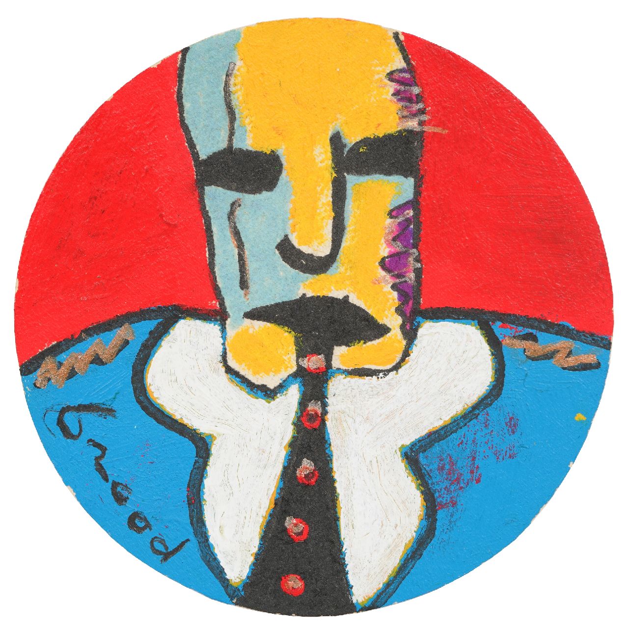 Brood H.  | Herman Brood |  offered for sale | Coaster, signed l.l.