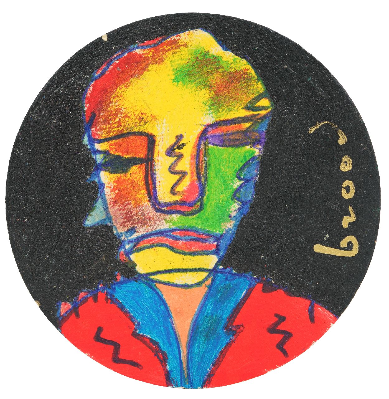 Brood H.  | Herman Brood |  offered for sale | Coaster, signed r.c.