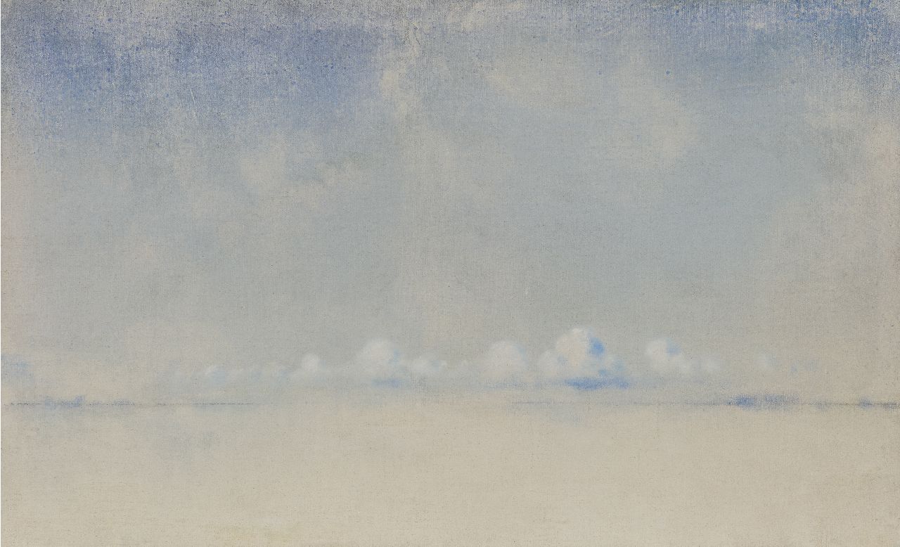 Voerman sr. J.  | Jan Voerman sr. | Paintings offered for sale | Clouds over the river IJssel at Hattem, oil on canvas 46.5 x 75.3 cm, without frame