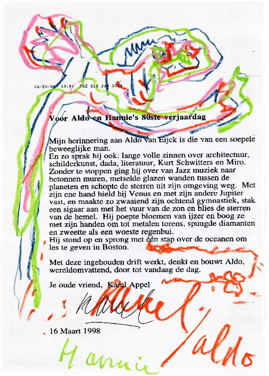 Appel C.K.  | Christiaan 'Karel' Appel | Watercolours and drawings offered for sale | -, coloured pencil on paper 42.0 x 29.5 cm, signed l.c.