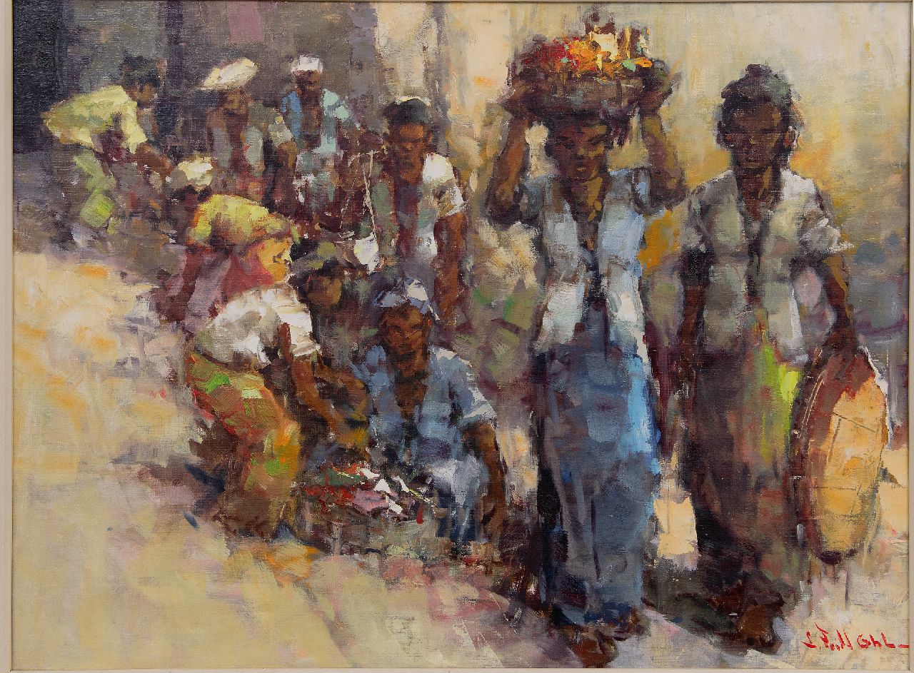 Frits Ohl | Elegant ladies, oil on canvas, 60.0 x 80.5 cm, signed l.r.