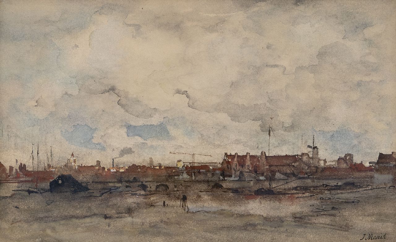 Maris J.H.  | Jacobus Hendricus 'Jacob' Maris | Watercolours and drawings offered for sale | -, watercolour on paper 21.0 x 34.0 cm, gesigneerd rechtsonder