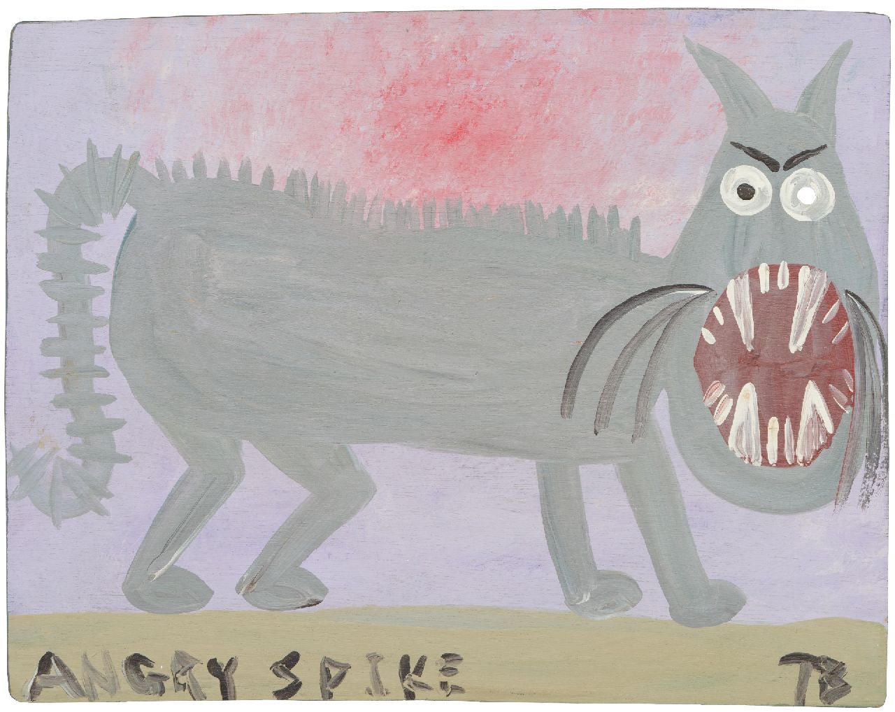 Brown T.  | Timothy 'Tim' Brown | Paintings offered for sale | Angry Spike, acrylic on plywood 39.5 x 50.0 cm, signed l.r. and ca 1995