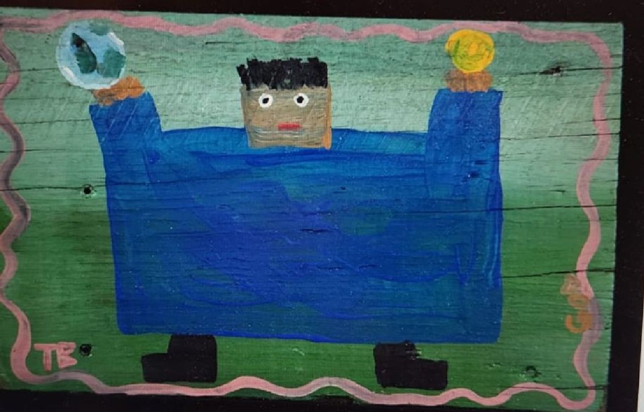 Brown T.  | Timothy 'Tim' Brown | Paintings offered for sale | God, oil on panel 39.0 x 24.0 cm, jaren '60  niet te koop