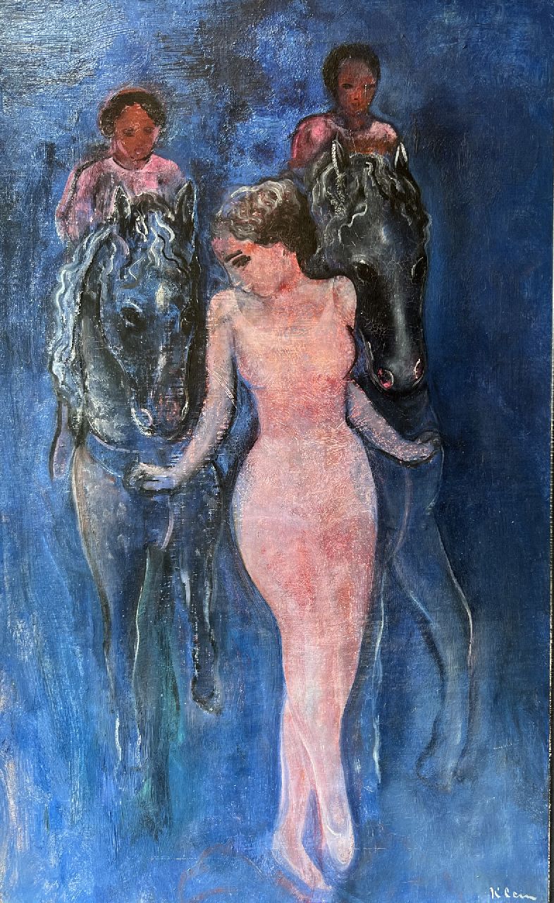 Klein F.F.A.  | Friedrich Franz Albert 'Frits' Klein | Paintings offered for sale | Voltigeurs, oil on canvas 59.6 x 36.6 cm, signed l.r. and on the stretcher