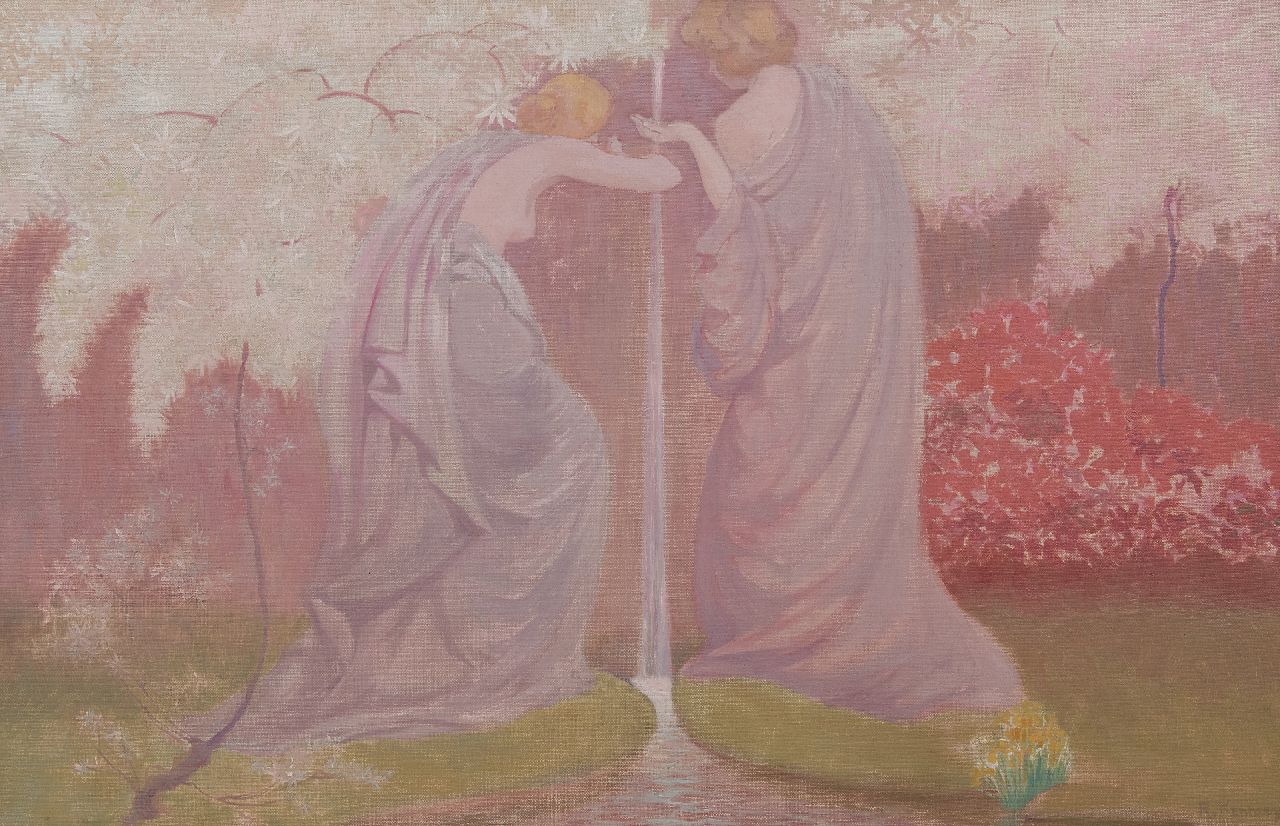 Reinier Willem Kennedy | The source of life, oil on canvas, 65.0 x 100.0 cm, signed l.r.