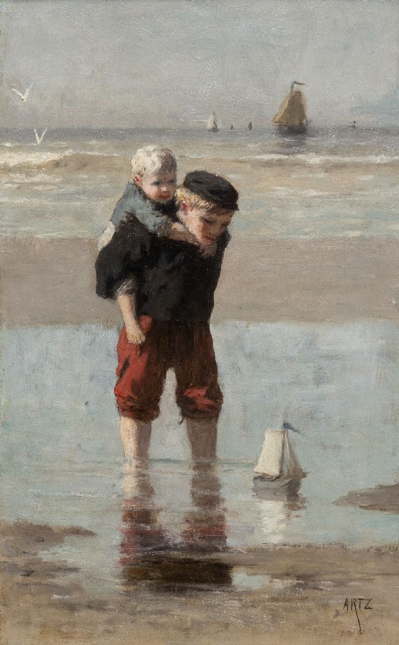 David Artz | -, oil on canvas, 44.5 x 27.5 cm, signed l.r. David Artz | -, oil on canvas, 44.5 x 27.5 cm, signed l.r.