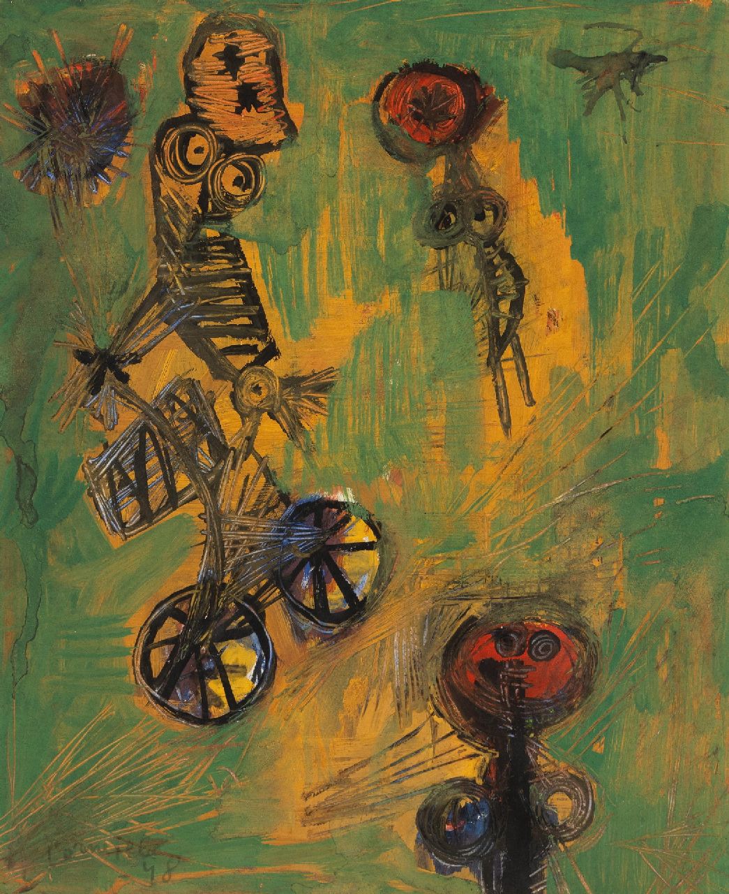 Corneille ('Corneille' Guillaume Beverloo) | Corneille ('Corneille' Guillaume Beverloo) | Watercolours and drawings offered for sale | -, ink, watercolour and gouache on paper 31.0 x 25.0 cm, signed l.l. and dated '48 Corneille ('Corneille' Guillaume Beverloo) | Corneille ('Corneille' Guillaume Beverloo) | Watercolours and drawings offered for sale | -, ink, watercolour and gouache on paper 31.0 x 25.0 cm, signed l.l. and dated '48