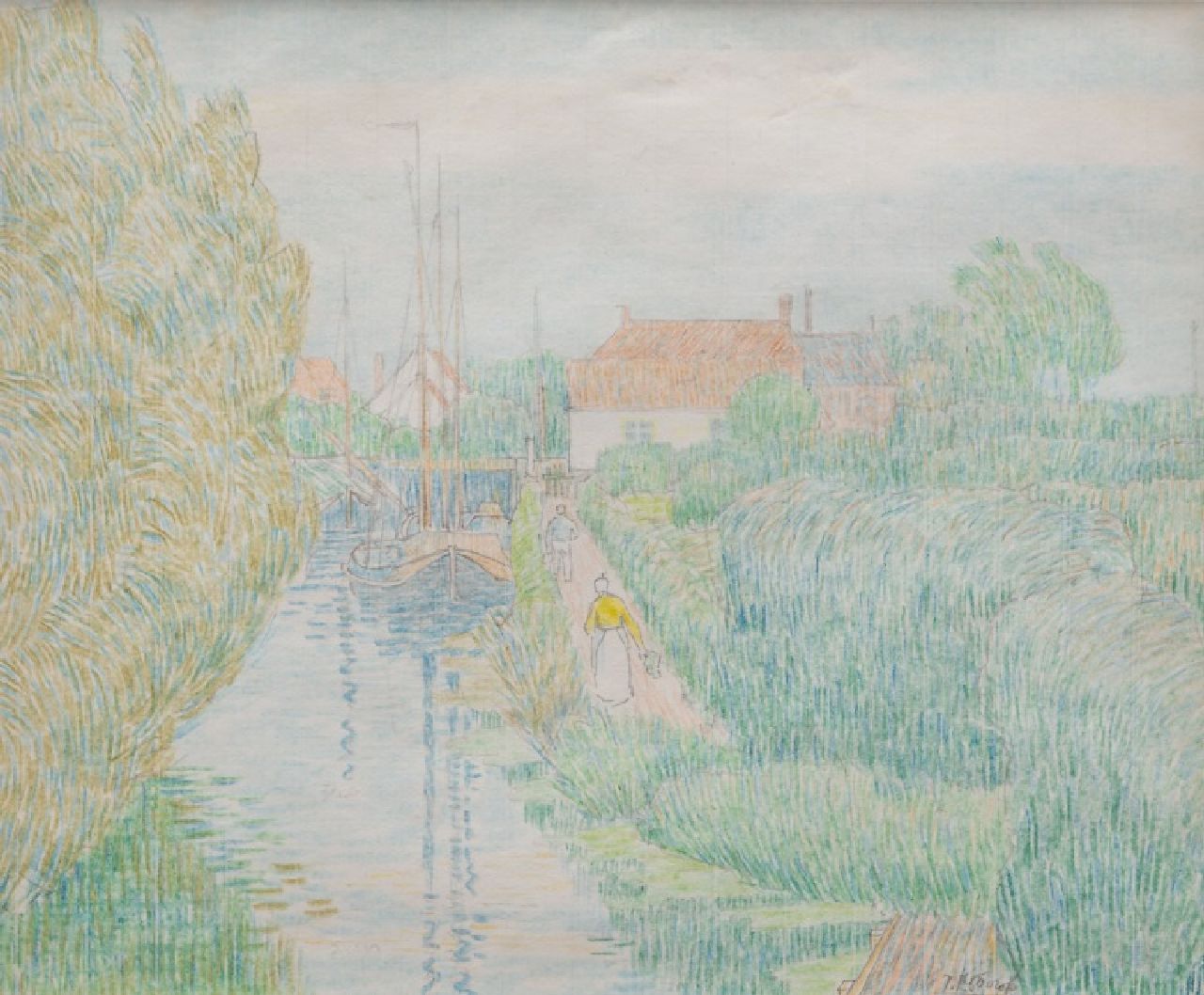 Toorop J.Th. | Johannes Theodorus 'Jan' Toorop | Watercolours and drawings offered for sale | -, pencil on paper 13.0 x 15.8 cm, signed l.r. Toorop J.Th. | Johannes Theodorus 'Jan' Toorop | Watercolours and drawings offered for sale | -, pencil on paper 13.0 x 15.8 cm, signed l.r.