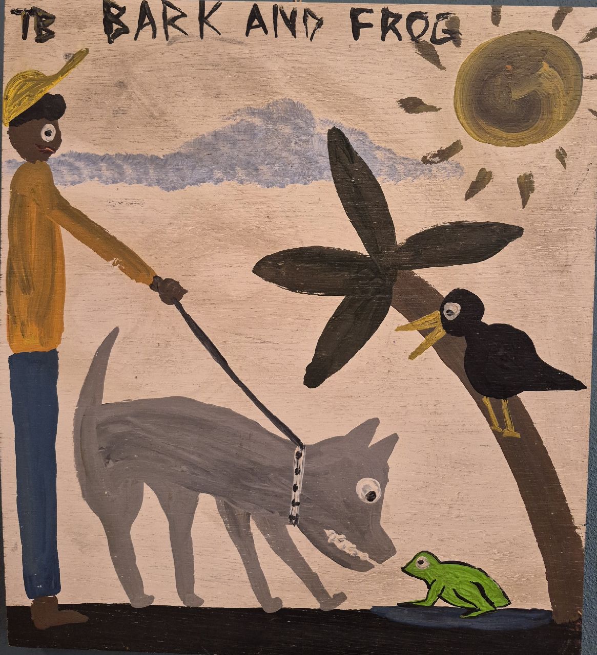 Brown T. | Timothy 'Tim' Brown | Paintings offered for sale | Bark and frog, oil on panel 34.3 x 30.8 cm, signed u.l. Brown T. | Timothy 'Tim' Brown | Paintings offered for sale | Bark and frog, oil on panel 34.3 x 30.8 cm, signed u.l.