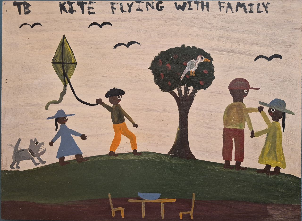 Brown T. | Timothy 'Tim' Brown | Paintings offered for sale | kite flying with family, oil on panel 37.6 x 50.6 cm, signed u.l. Brown T. | Timothy 'Tim' Brown | Paintings offered for sale | kite flying with family, oil on panel 37.6 x 50.6 cm, signed u.l.