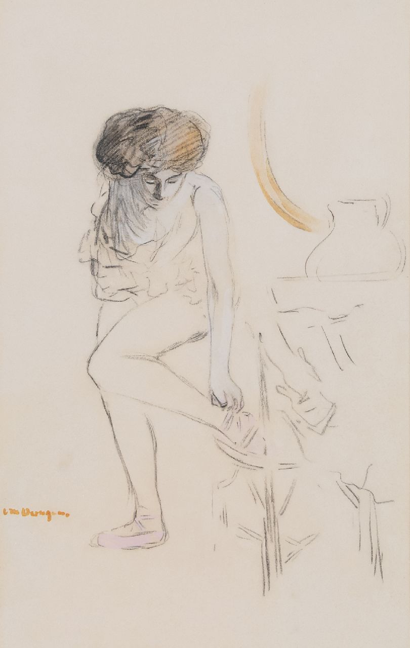 Dongen C.T.M. van | Cornelis Theodorus Maria 'Kees' van Dongen | Watercolours and drawings offered for sale | Ballerina, chalk and watercolour on paper 49.0 x 31.0 cm, signed l.l. and painted ca. 1903 Dongen C.T.M. van | Cornelis Theodorus Maria 'Kees' van Dongen | Watercolours and drawings offered for sale | Ballerina, chalk and watercolour on paper 49.0 x 31.0 cm, signed l.l. and painted ca. 1903