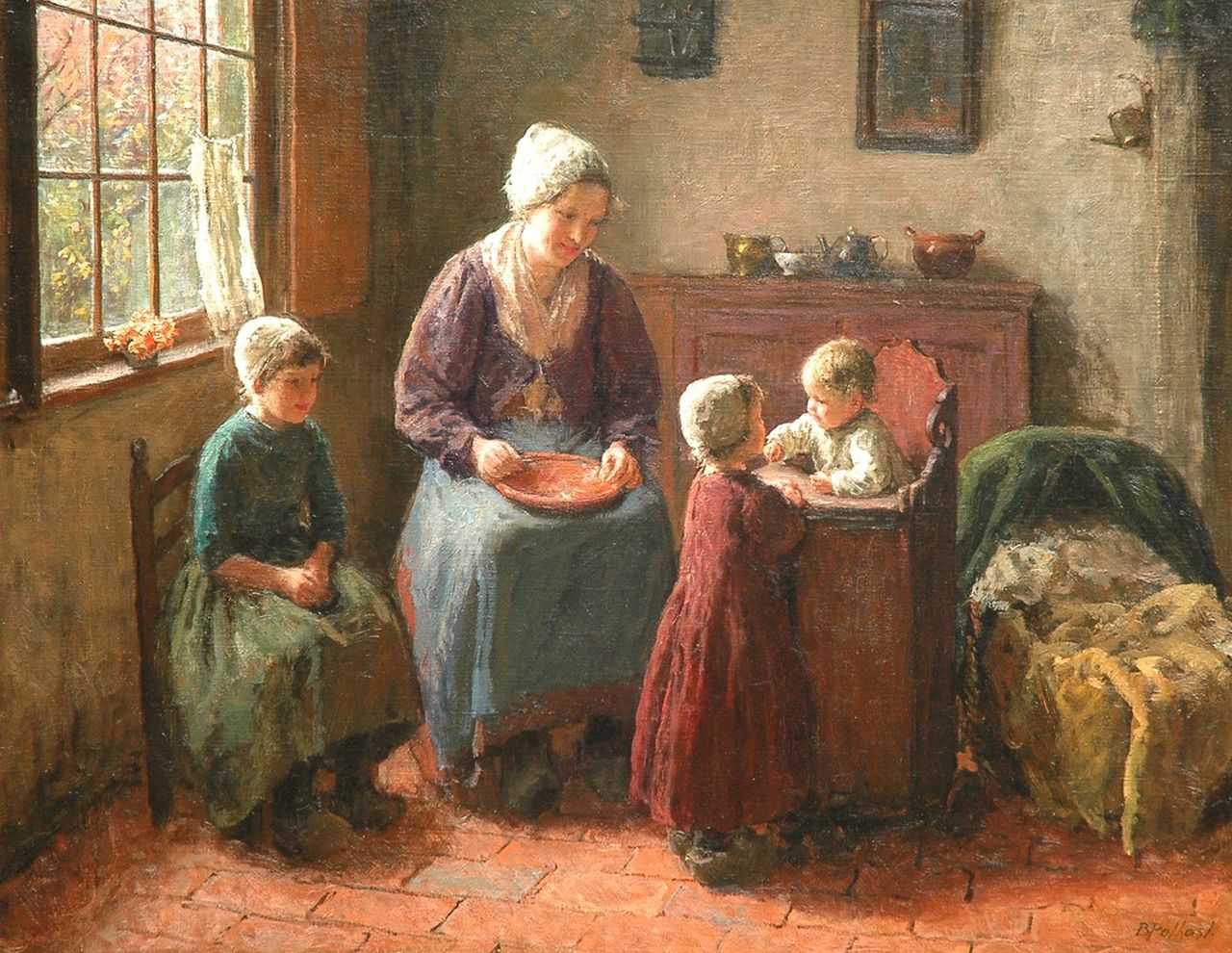 Pothast B.J.C. | 'Bernard' Jean Corneille Pothast | Paintings offered for sale | The youngest, oil on canvas 72.1 x 92.3 cm, signed l.r. Pothast B.J.C. | 'Bernard' Jean Corneille Pothast | Paintings offered for sale | The youngest, oil on canvas 72.1 x 92.3 cm, signed l.r.