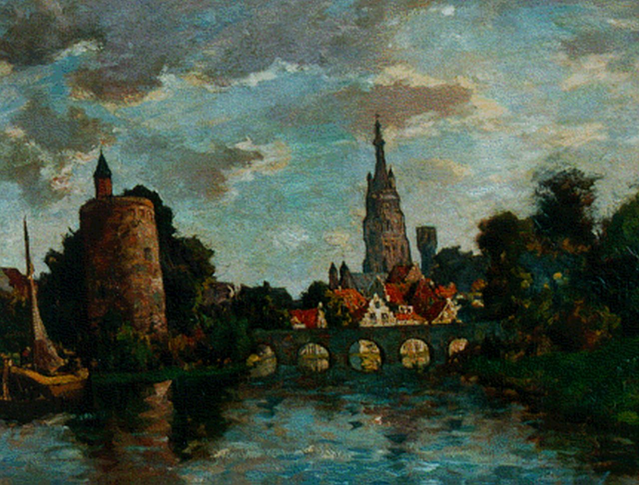 Dankmeijer C.B.  | Carel Bernardus 'Charles' Dankmeijer, A village, oil on canvas 60.4 x 80.5 cm, signed l.r. and dated 1910