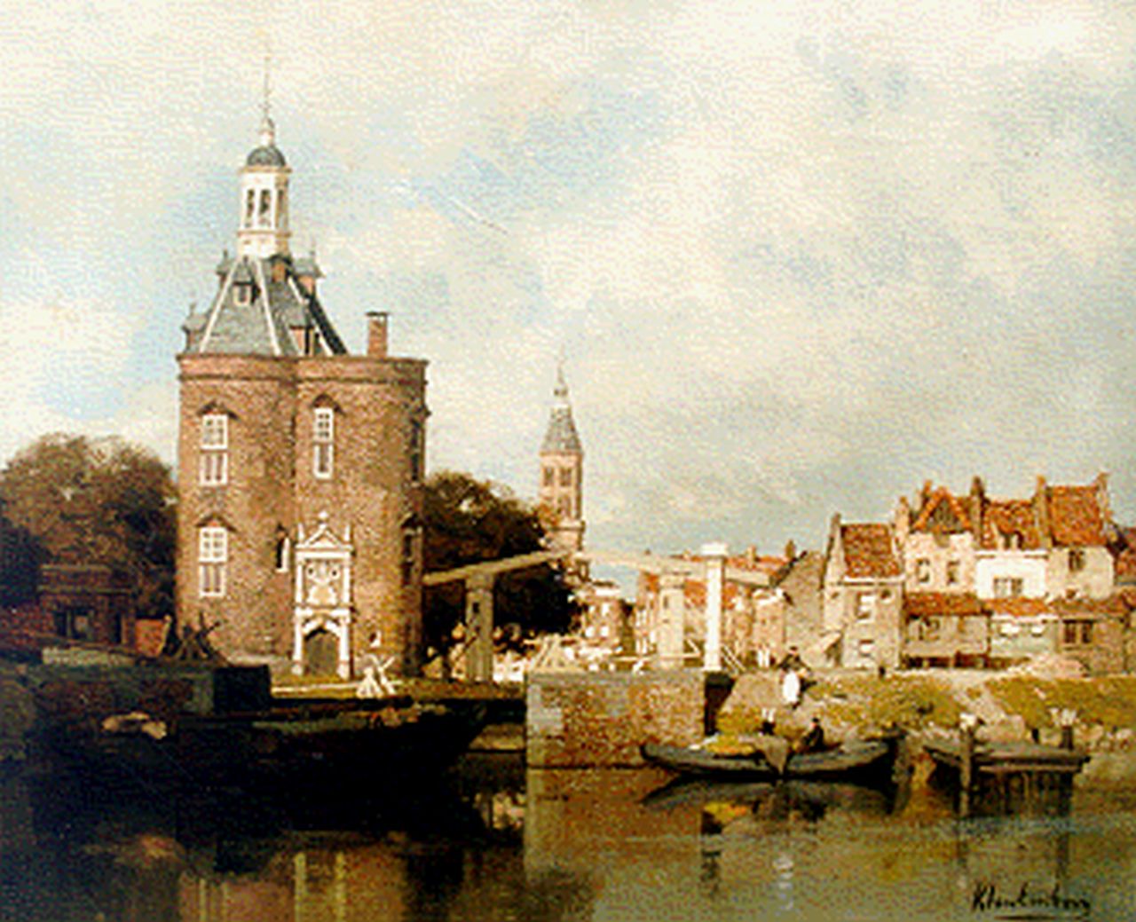 Klinkenberg J.C.K.  | Johannes Christiaan Karel Klinkenberg, View of Enkhuizen, oil on canvas 39.3 x 47.0 cm, signed l.r.