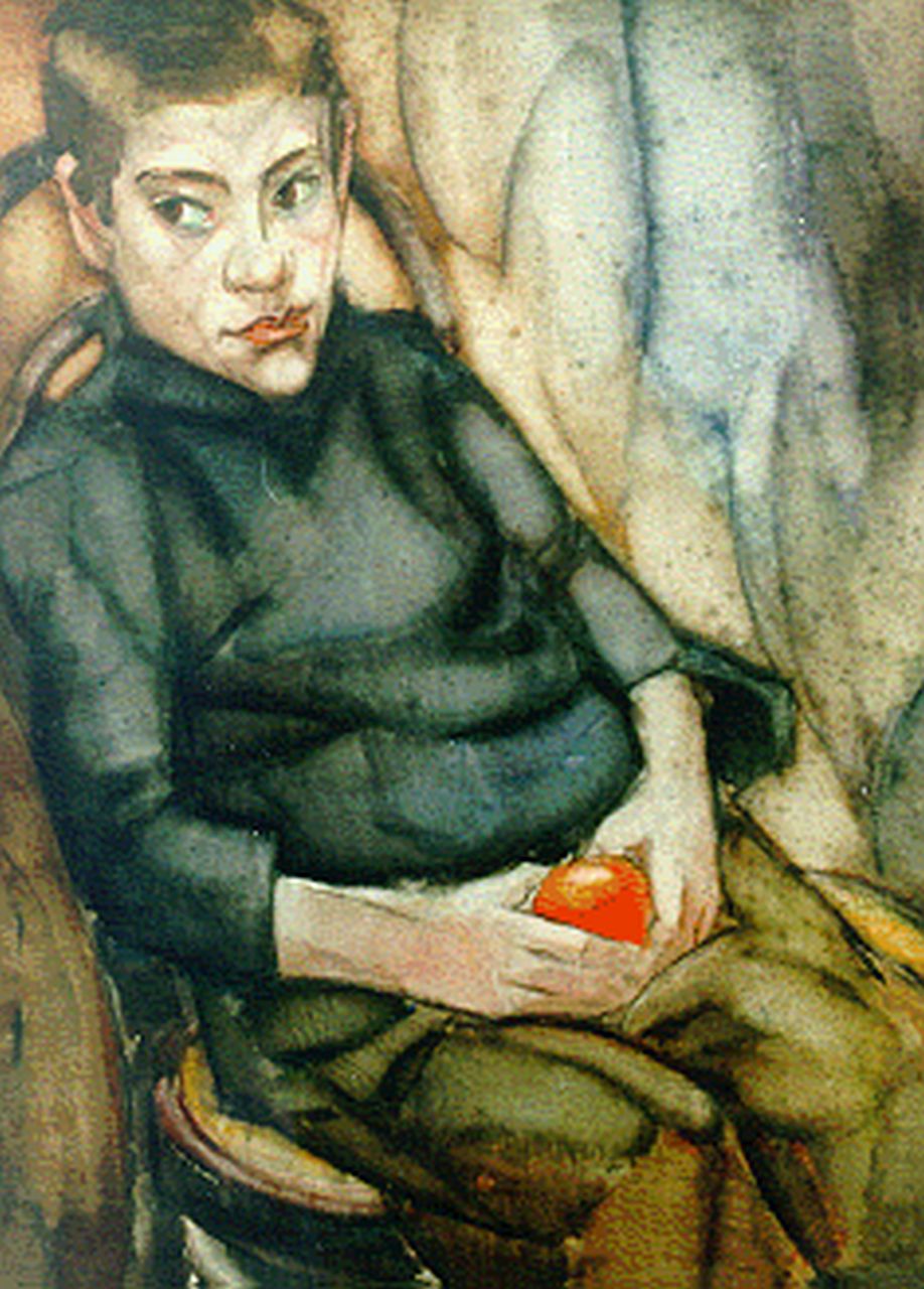 Meurs H.H.  | 'Harmen' Hermanus Meurs, A portrait of a boy, watercolour on paper 73.0 x 54.0 cm, signed l.l. and dated 1921