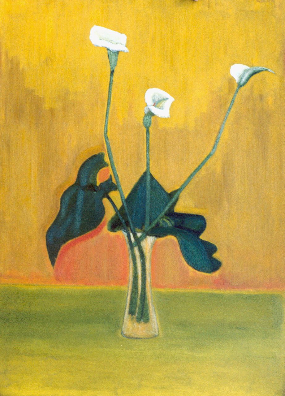 Laurens van Kuik | Arums, oil on painter's board, 125.0 x 89.3 cm, signed u.r.