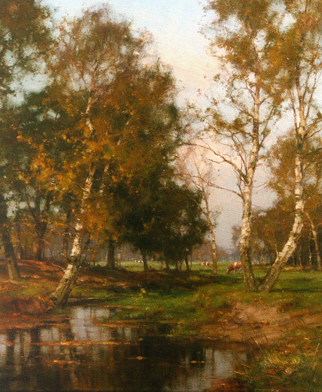 Holtrup J.  | Jan Holtrup, Autumn landscape with the 'Wolfhezer beek', oil on canvas 70.0 x 60.0 cm, signed l.l.