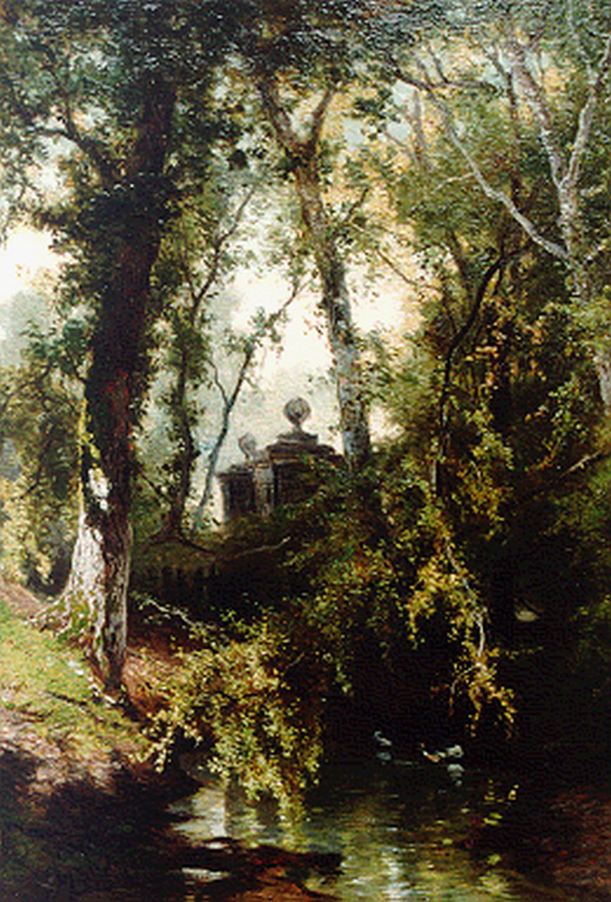 Bilders J.W.  | Johannes Warnardus Bilders, A view of the 'Vordense beek', oil on panel 41.3 x 29.0 cm, signed l.l.