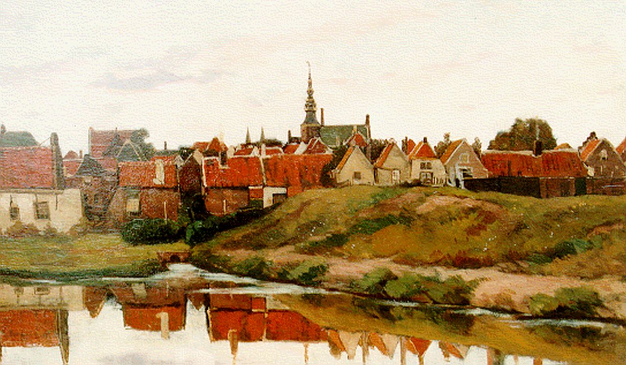 Bastert S.N.  | Syvert 'Nicolaas' Bastert, A view of Zierikzee, oil on canvas 62.5 x 100.5 cm, signed l.r.