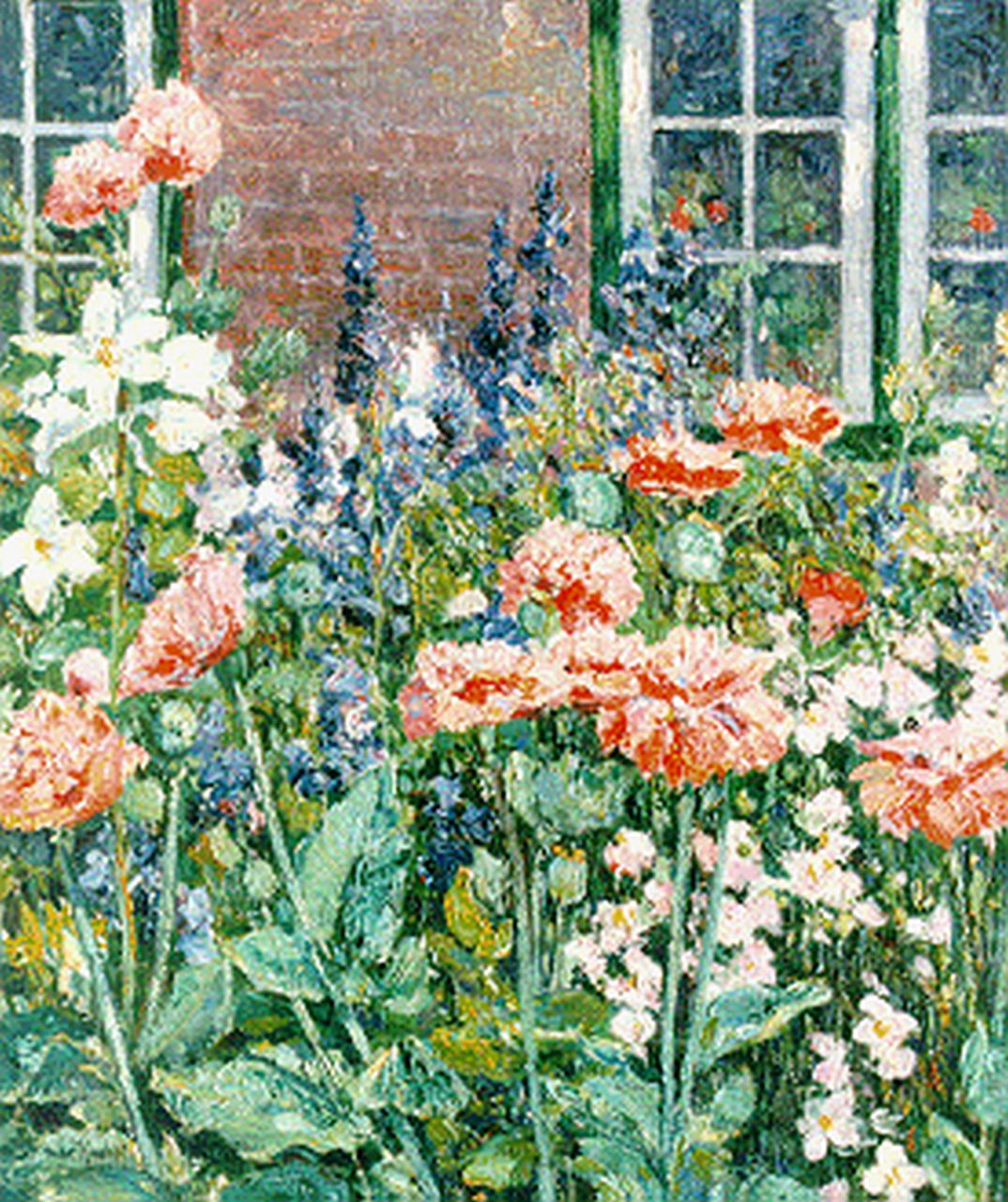 Kuchel M.  | Max Kuchel, Flower garden, oil on canvas 49.2 x 42.0 cm, signed l.l. and painted circa 1910