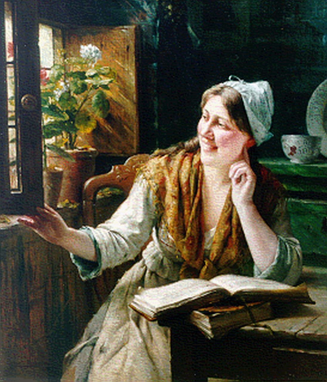 Portielje E.A.  | 'Edward' Antoon Portielje, A beautiful morning, oil on canvas 82.5 x 71.5 cm, signed l.l. and dated 1898
