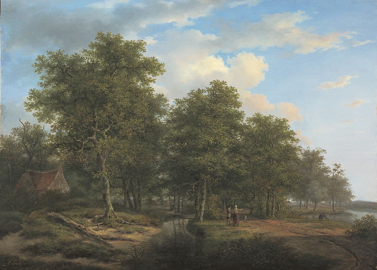 Schelfhout A.  | Andreas Schelfhout, A summer landscape, oil on panel 52.8 x 72.5 cm, signed l.l. and painted circa 1815
