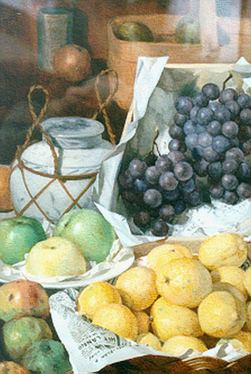 Martinus Johannes Schild | A still life with lemons and grapes, watercolour on paper, 50.9 x 35.2 cm, signed l.r.