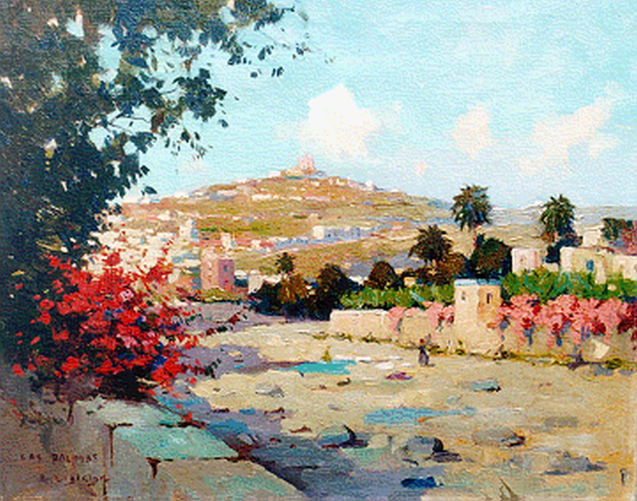 Ligtelijn E.J.  | Evert Jan Ligtelijn, View from Las Palmas, oil on canvas 40.0 x 50.3 cm, signed l.l.
