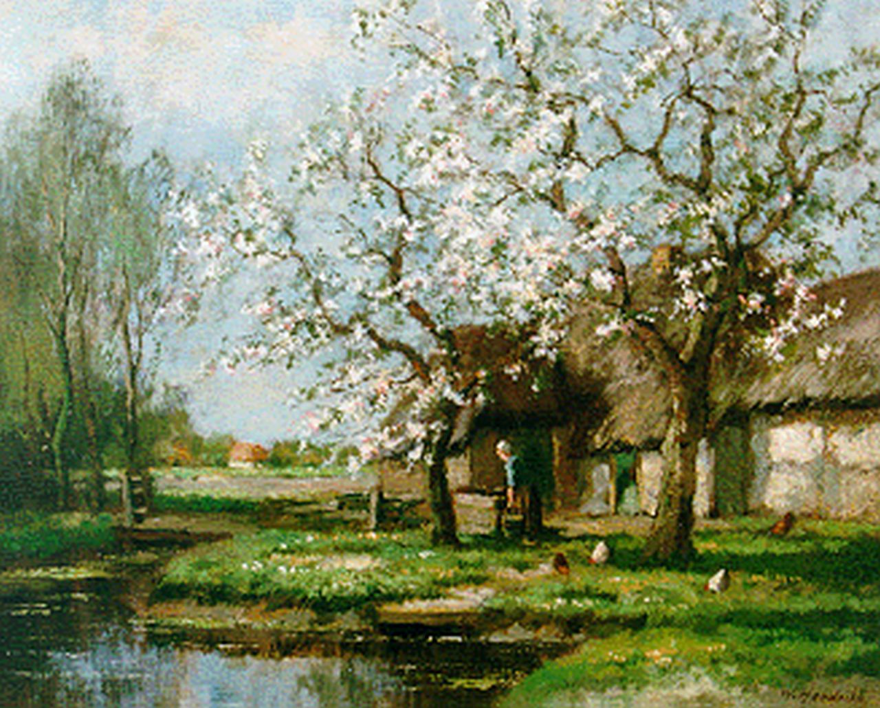 Bouter C.W.  | Cornelis Wouter 'Cor' Bouter, Spring, oil on canvas 41.3 x 51.3 cm, signed l.r.