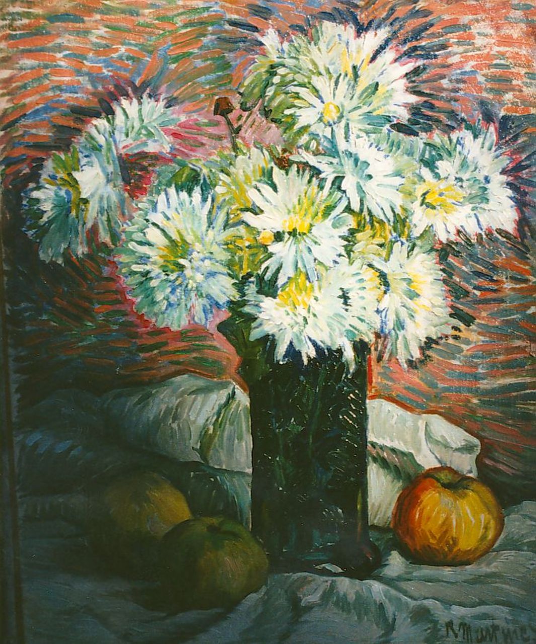 Martinez R.  | Raoul Martinez, Dahlias, 59.9 x 39.7 cm, signed l.r.