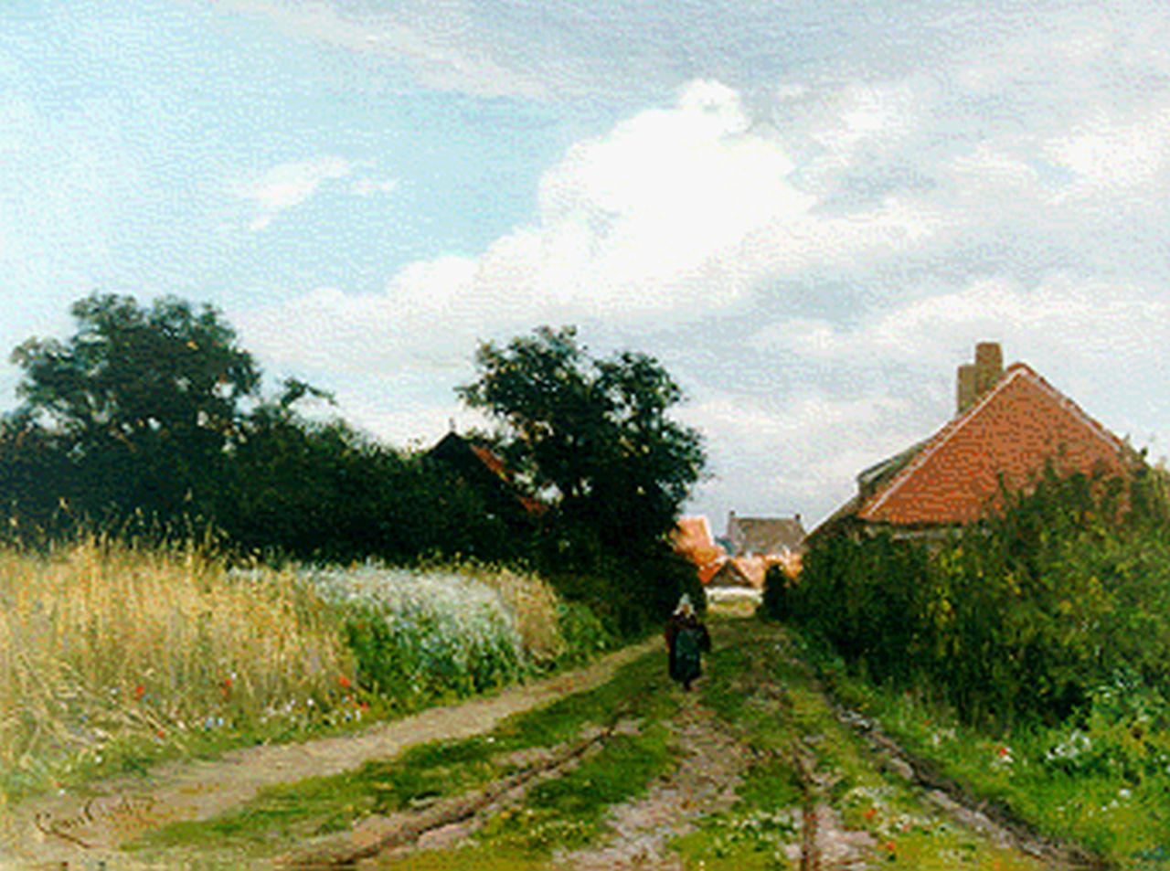 Apol L.F.H.  | Lodewijk Franciscus Hendrik 'Louis' Apol, Country road, Princenhage, oil on canvas 34.5 x 45.1 cm, signed l.l. and dated '72