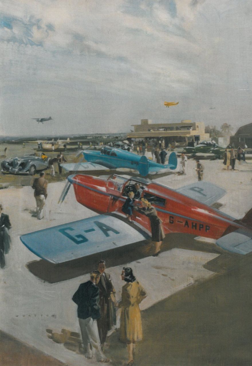 Wootton F.  | Frank Wootton, An air show in the fifties, United Kingdom, oil on canvas 61.2 x 43.7 cm, signed l.l.