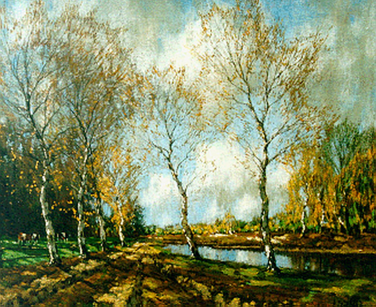 Gorter A.M.  | 'Arnold' Marc Gorter, Autumn landscape, oil on canvas 46.3 x 56.2 cm, signed l.r.