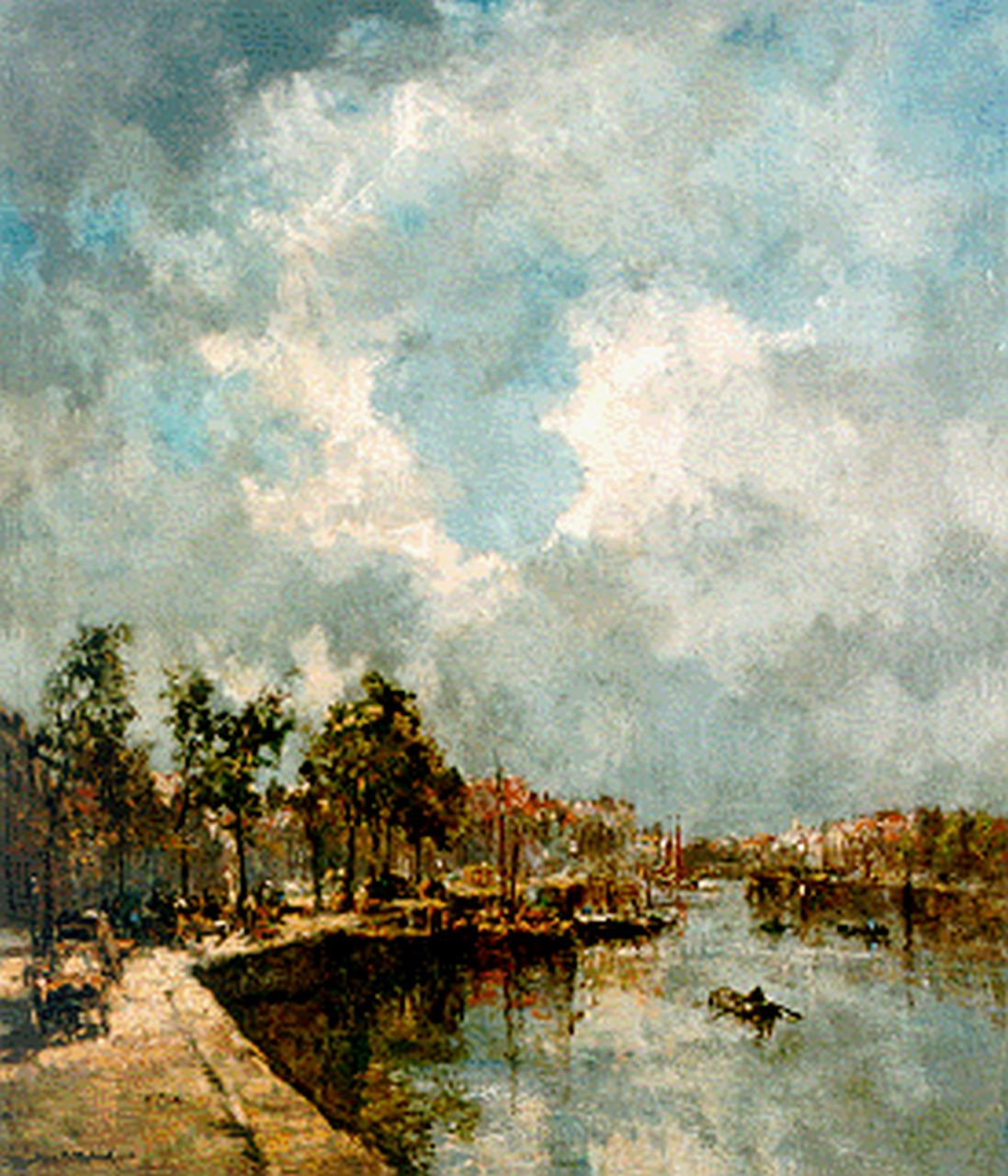 Mastenbroek J.H. van | Johan Hendrik van Mastenbroek, Harbour view, Rotterdam, oil on canvas 69.9 x 59.2 cm, signed l.l. and dated 1944