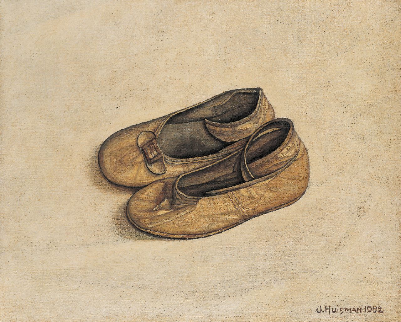 Jopie Huisman | Shoes, oil on canvas, 20.0 x 25.0 cm, signed l.r. and dated 1982