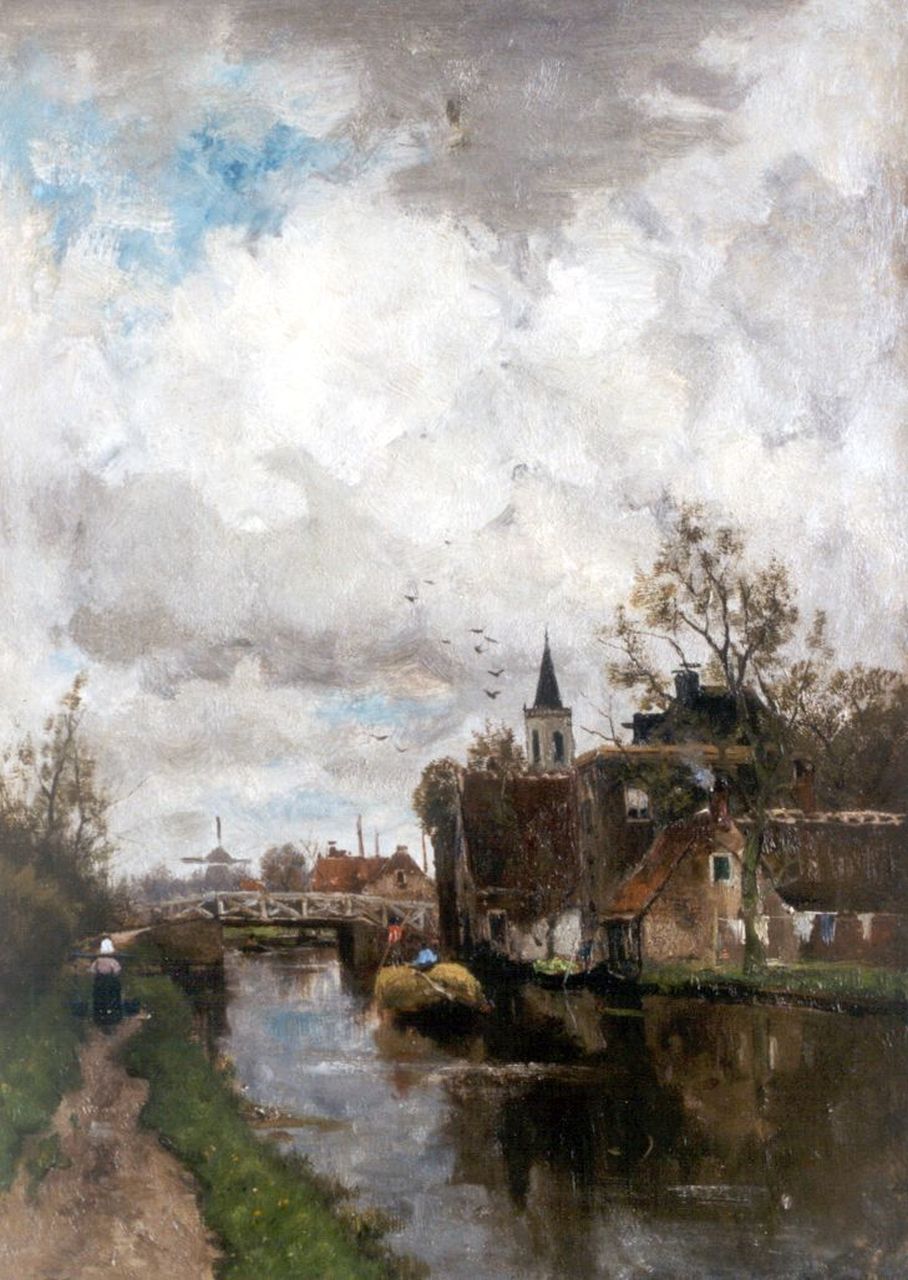 Rossum du Chattel F.J. van | Fredericus Jacobus van Rossum du Chattel, View of the river Vecht in summer, oil on canvas 50.5 x 36.3 cm, signed l.r.