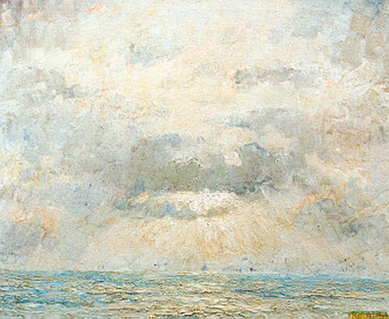 P.E.A. Mansvelt Beck | Evening twilight, oil on canvas, 70.4 x 84.5 cm, signed l.r.