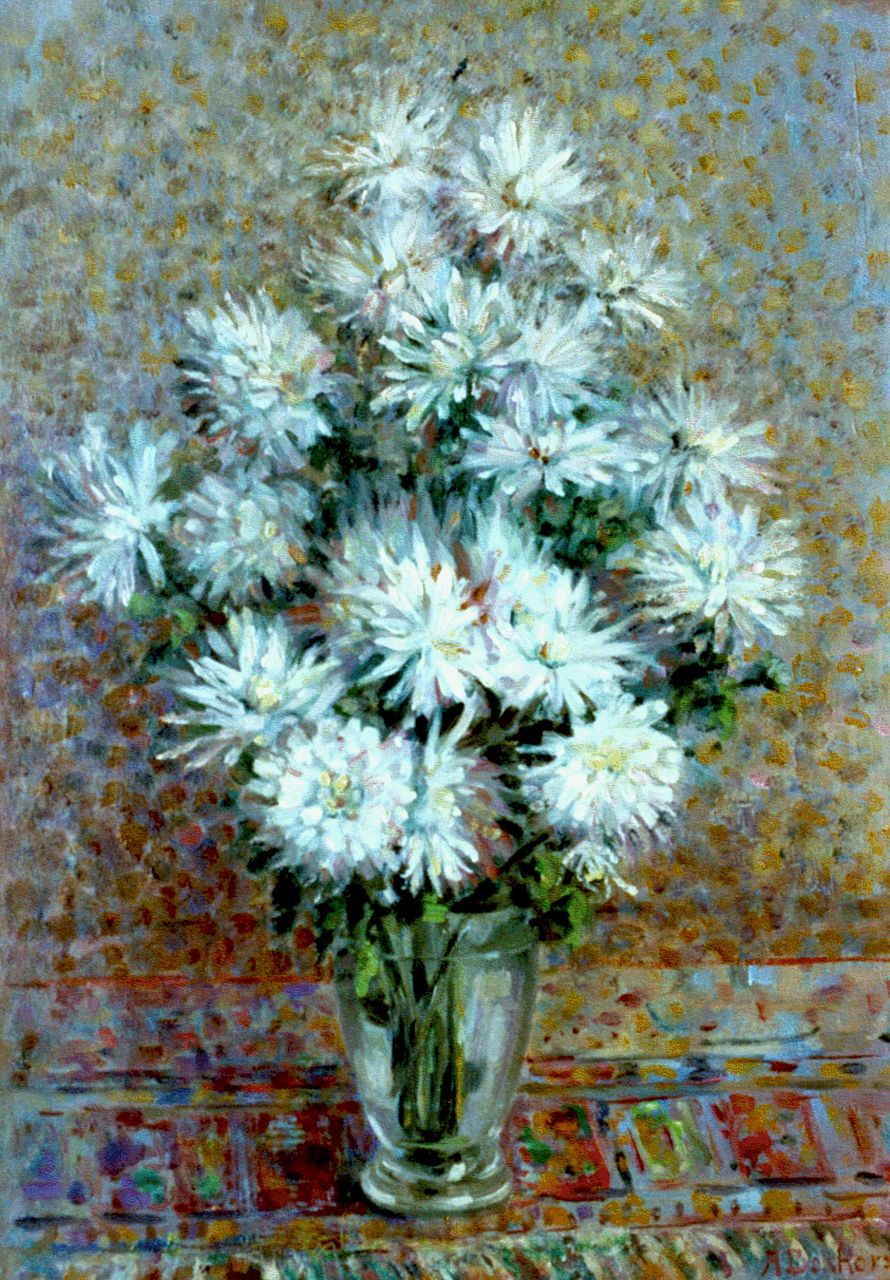 Bokhorst A.L.  | 'Arnold' Lodewijk 'Nolle' Bokhorst, Chrysanthemums in a vase, oil on canvas 60.4 x 43.0 cm, signed l.r.