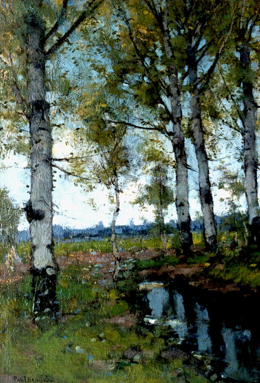 Bodifée J.P.P.  | Johannes Petrus Paulus 'Paul' Bodifée, Birches, oil on painter's board 46.5 x 32.4 cm, signed l.l.