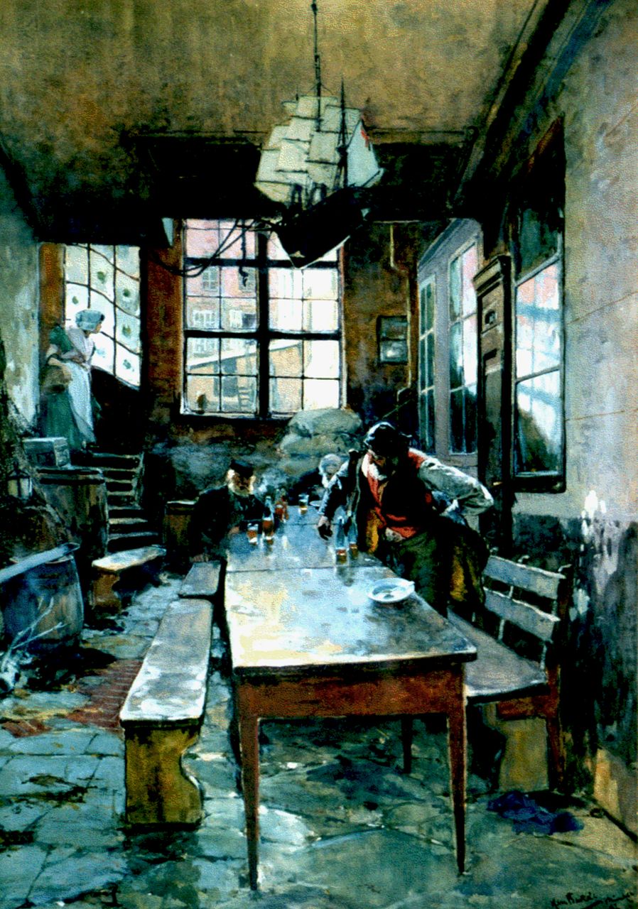 Bartels H. von | Hans von Bartels, A pub, watercolour and gouache on paper 70.0 x 50.0 cm, signed l.r. and dated '87