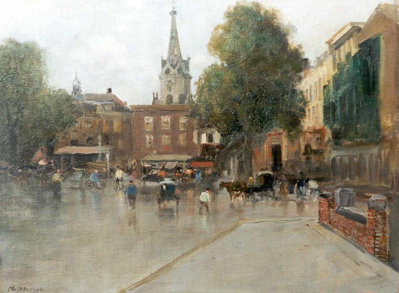 Gruppe C.P.  | Charles Paul Gruppe, Buitenhof, The Hague, oil on canvas laid down on painter's board 30.2 x 40.5 cm, signed l.l.