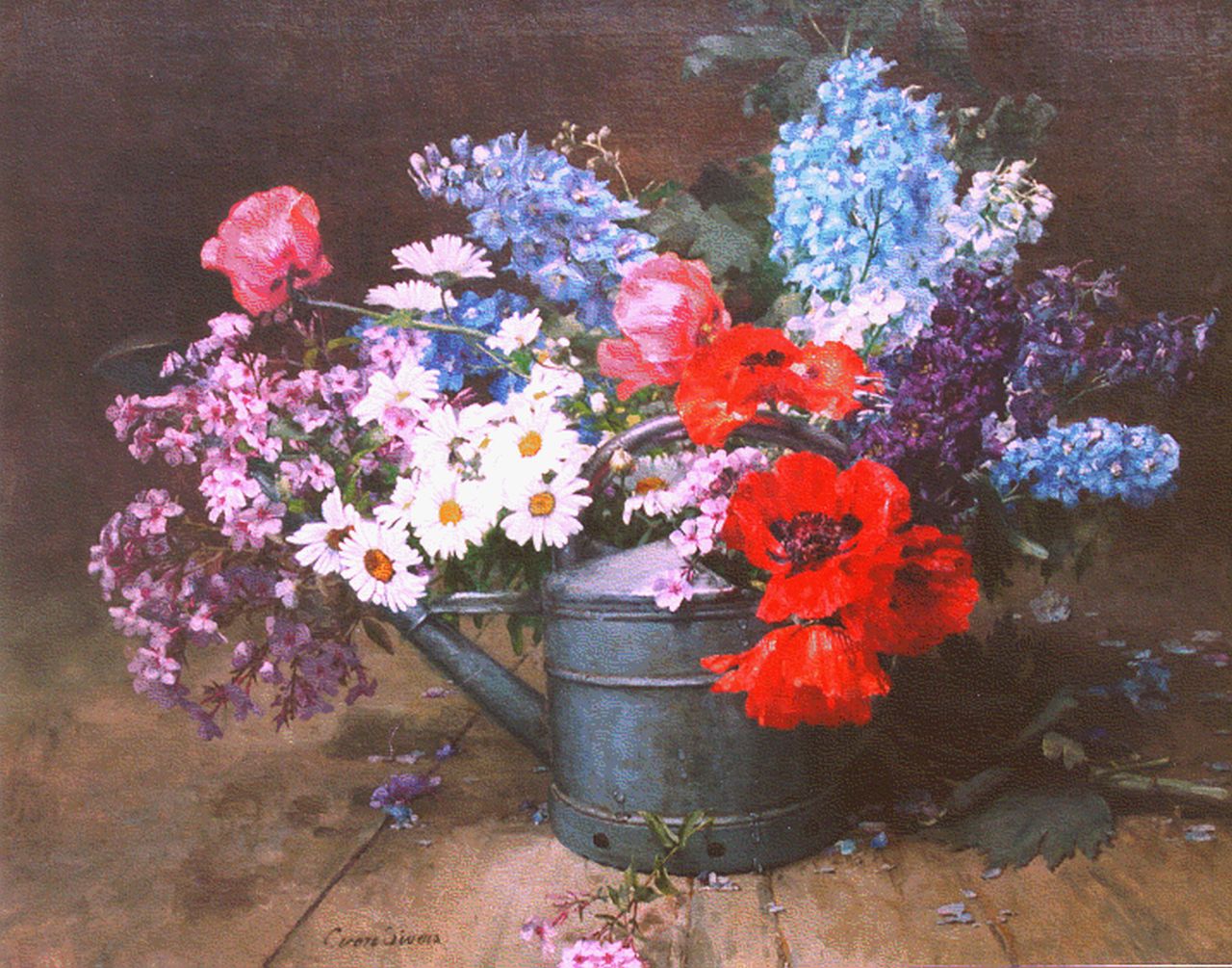 Sivers-Krüger C. von | Clara von Sivers-Krüger, A bunch of wildflowers, oil on canvas 78.5 x 99.0 cm, signed l.l.