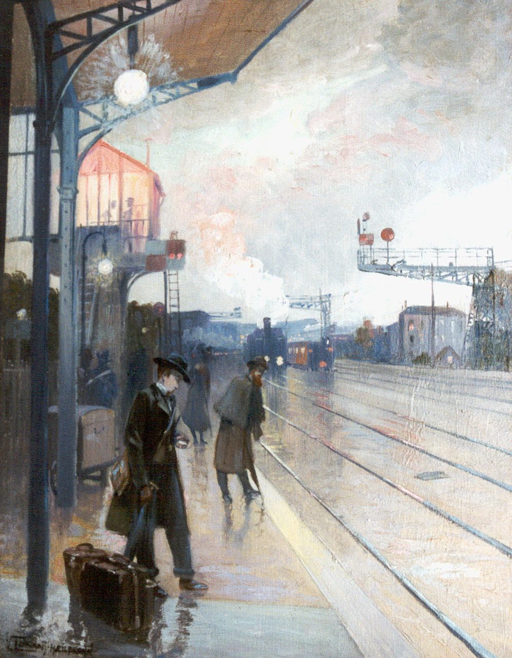 Lorant-Heilbronn V.  | Vincent Lorant-Heilbronn, Station of Asnières, oil on panel 35.0 x 26.8 cm, signed l.l. and dated 1900